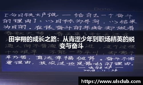 田宇翔的成长之路：从青涩少年到职场精英的蜕变与奋斗
